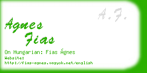 agnes fias business card